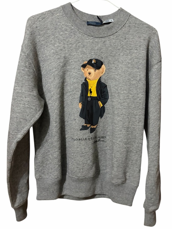 Ralph Lauren Sweaters - Ralph Lauren Gray Crewneck Sweater with Yellow Polo Bear Graphic